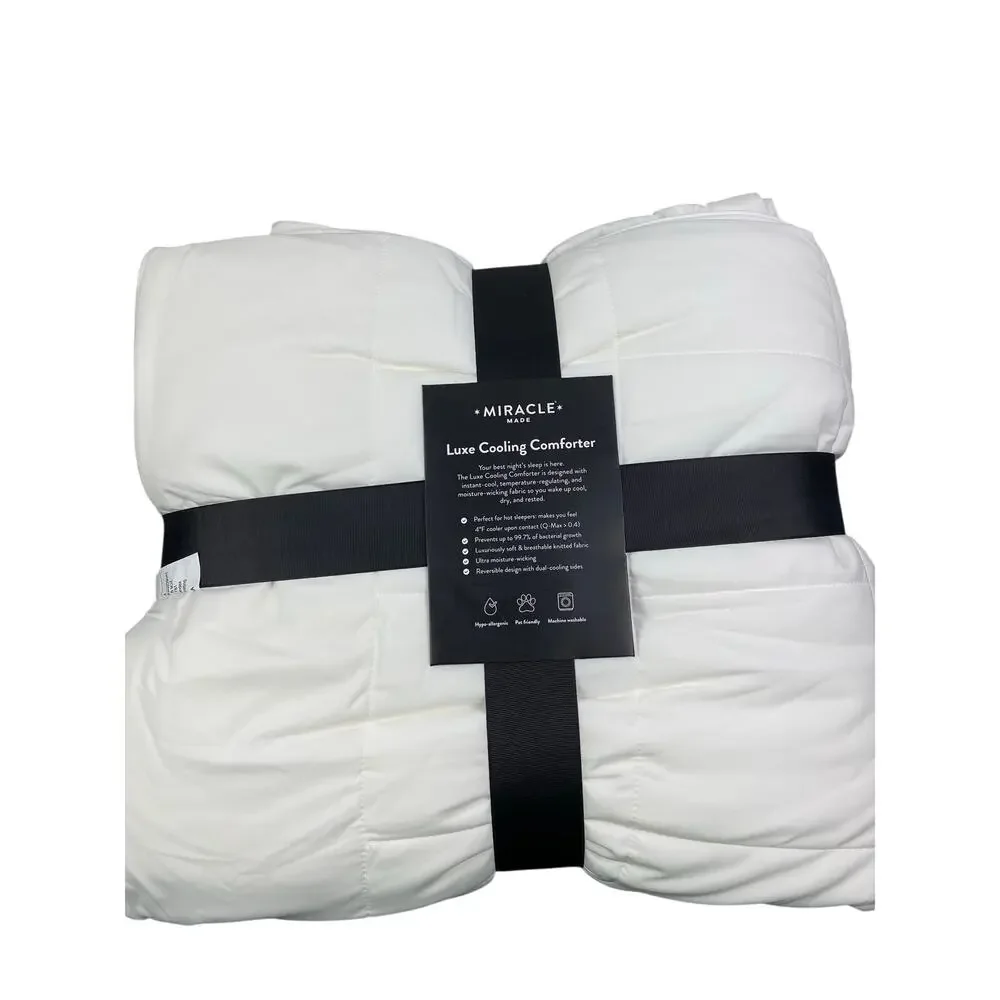 New Miracle Made All-Season Duvet Insert Comforter –Silver Treated Cotton Fabric
